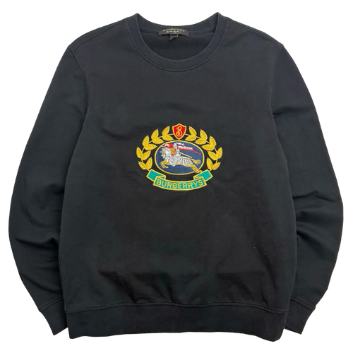 Burberry Prorsum Embroidered Sweatshirt Black (USED) | Vintage Clothing Store Canada