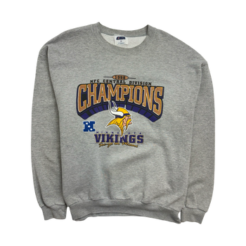 (XL) Vintage '98 NFC Champions Minnesota Vikings Sweatshirt Grey