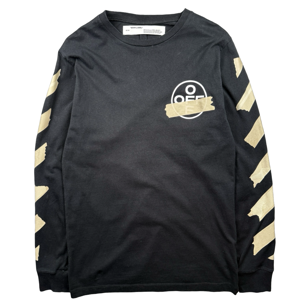 OFF-WHITE Tape L/S Tee Black (USED)