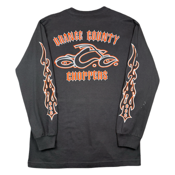 Vintage Orange County Choppers Flame Sleeve L/S Tee Black/Orange