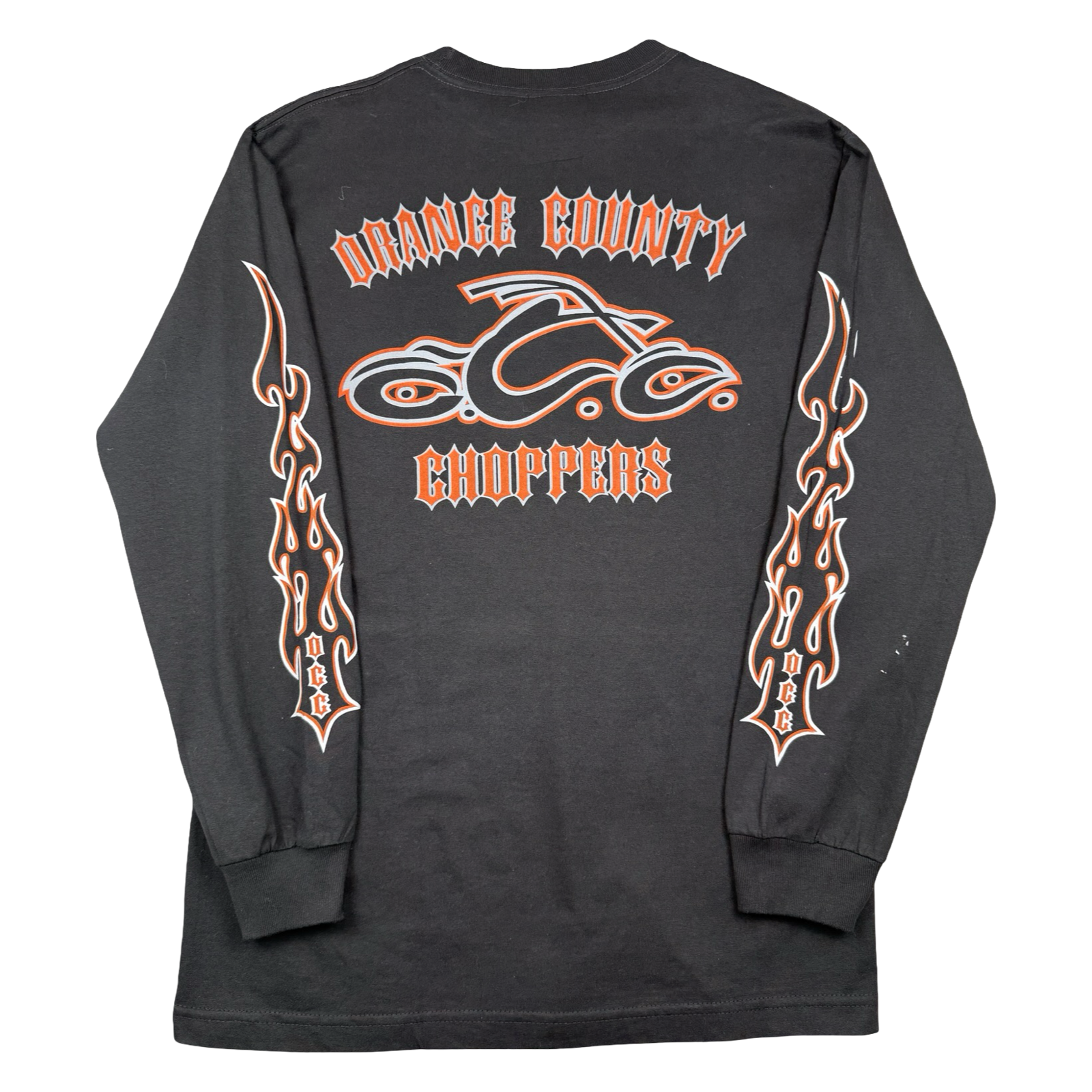 Vintage Orange County Choppers Flame Sleeve L/S Tee Black/Orange
