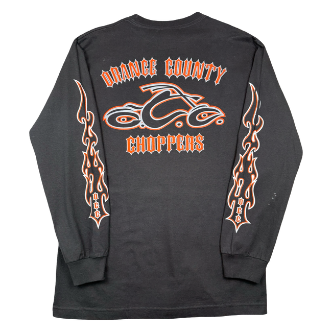 Vintage Orange County Choppers Flame Sleeve L/S Tee Black/Orange