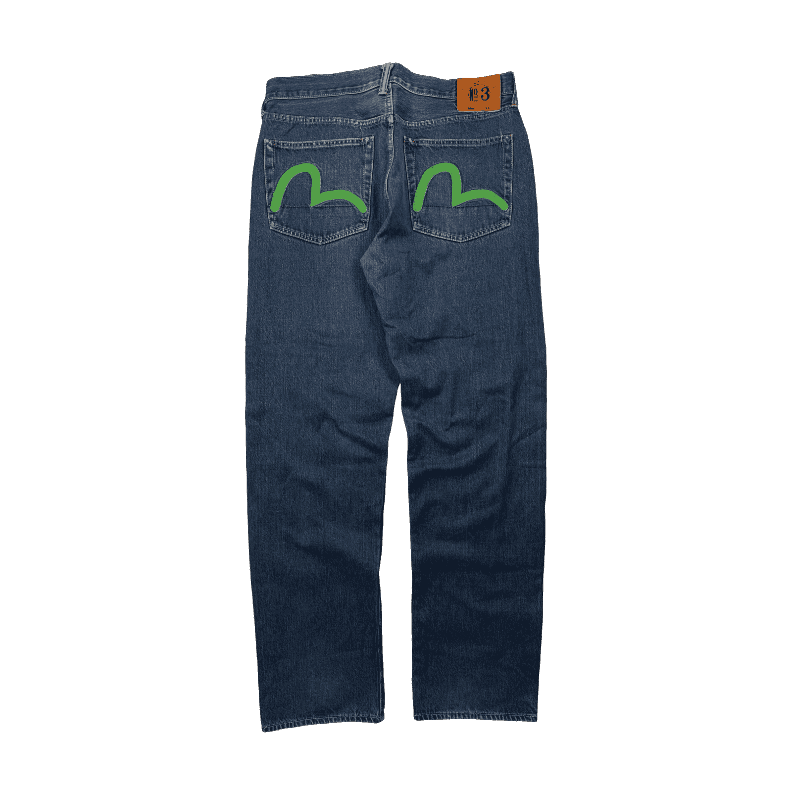 Vintage Evisu Lot 0001 No. 3 Embroidered Double Seagull Denim Pants