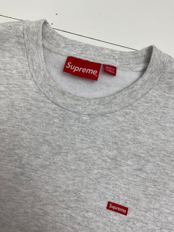 Supreme Small Box Logo Crewneck Ash Grey (USED)