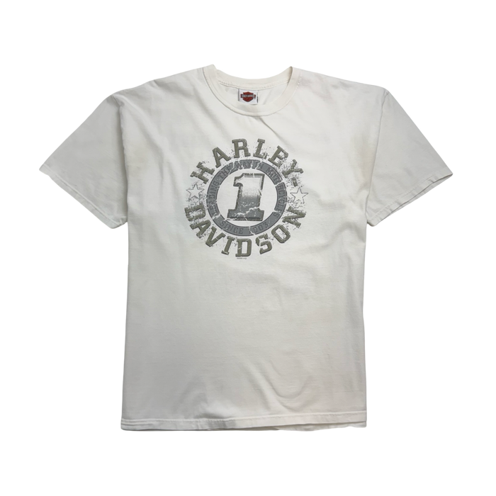 Vintage '05 Harley Davidson Cleveland Tee White | Vitnage Clothing Store Canada