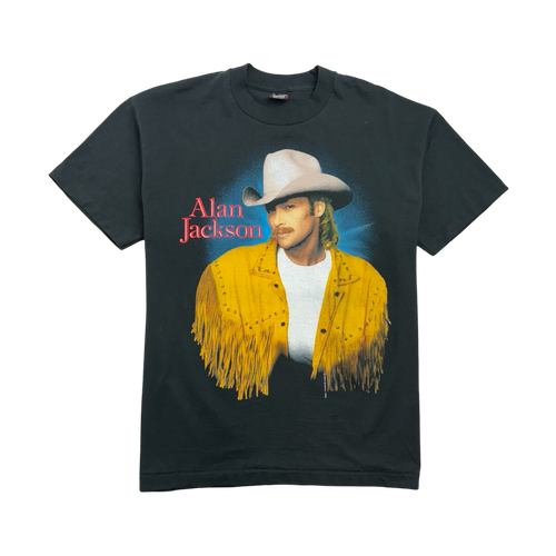 (L) Vintage '93 Alan Jackson Tee Black | Vintage Clothing Store Canada