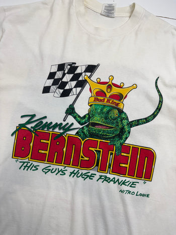 Vintage 1998 Budweiser Kenny Bernstein Tee White