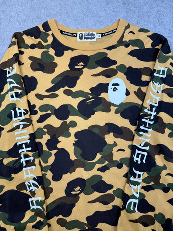 BAPE 1st Camo L/S Tee Yellow (USED)