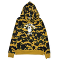 BAPE 1st Camo College Pullover Hoodie Yellow