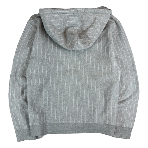 OVO Script Pinstripe Hoodie Grey (USED) | Vintage Clothing Store Canada