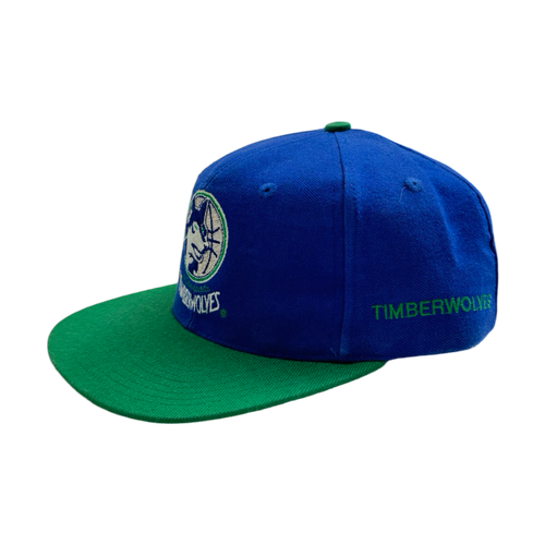 Vintage Minnesota Timberwolves Snapback Hat Blue | Vintage Clothing Store Canada