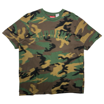 Supreme Intarsia Camo S/S Top Woodland Camo (USED)
