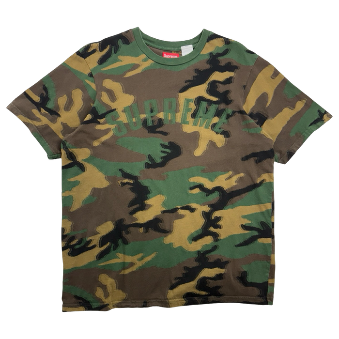 Supreme Intarsia Camo S/S Top Woodland Camo (USED) | Vitnage Clothing Store Canada