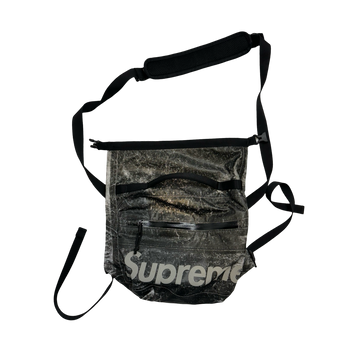 Supreme Waterproof Reflective Speckled Shoulder Bag Black FW20 (USED)