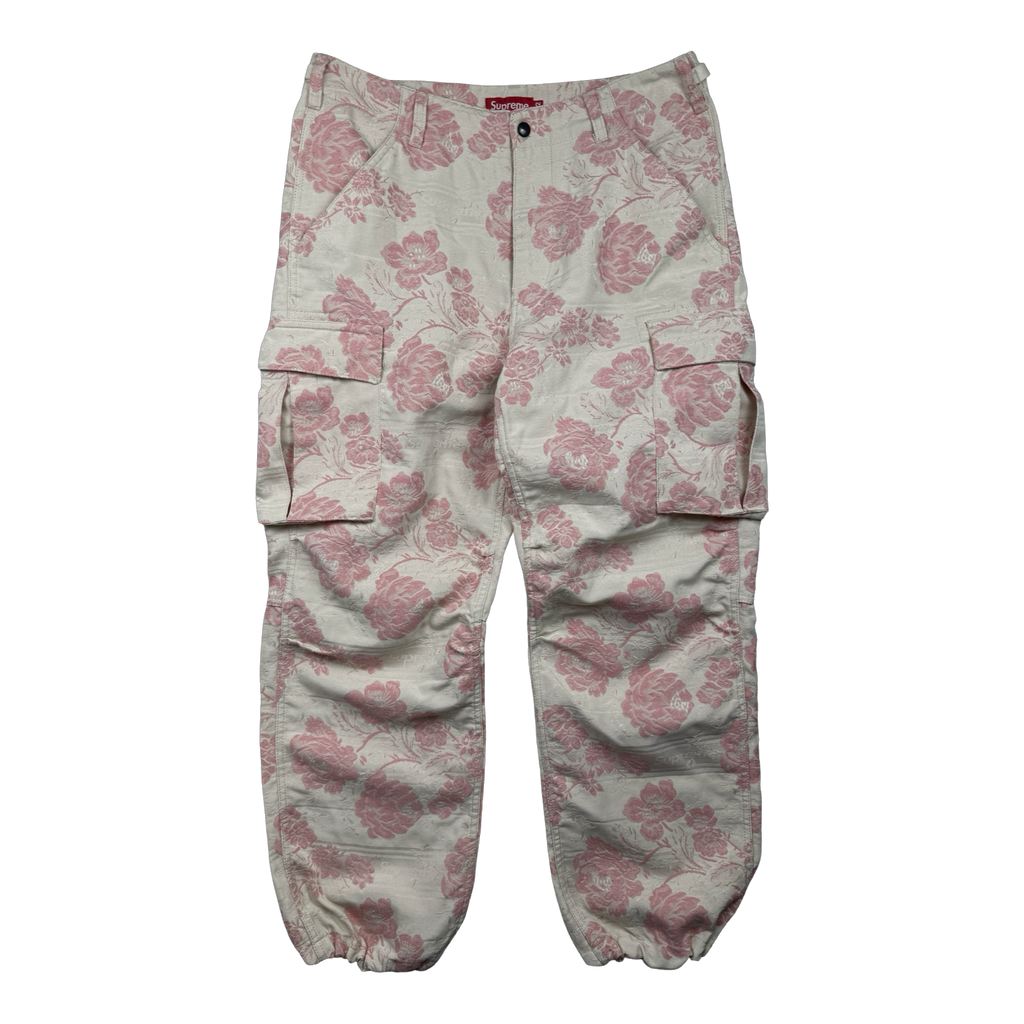 Supreme Floral Tapestry Cargo Pants Pink (USED)