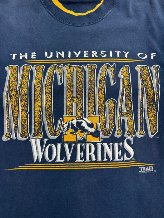 Vintage 90s University Of Michigan Tee Navy | Vitnage Clothing Store Canada
