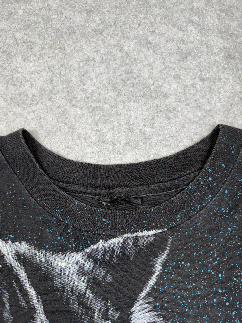 Vintage Harley Davidson Wolf AOP Tee Black