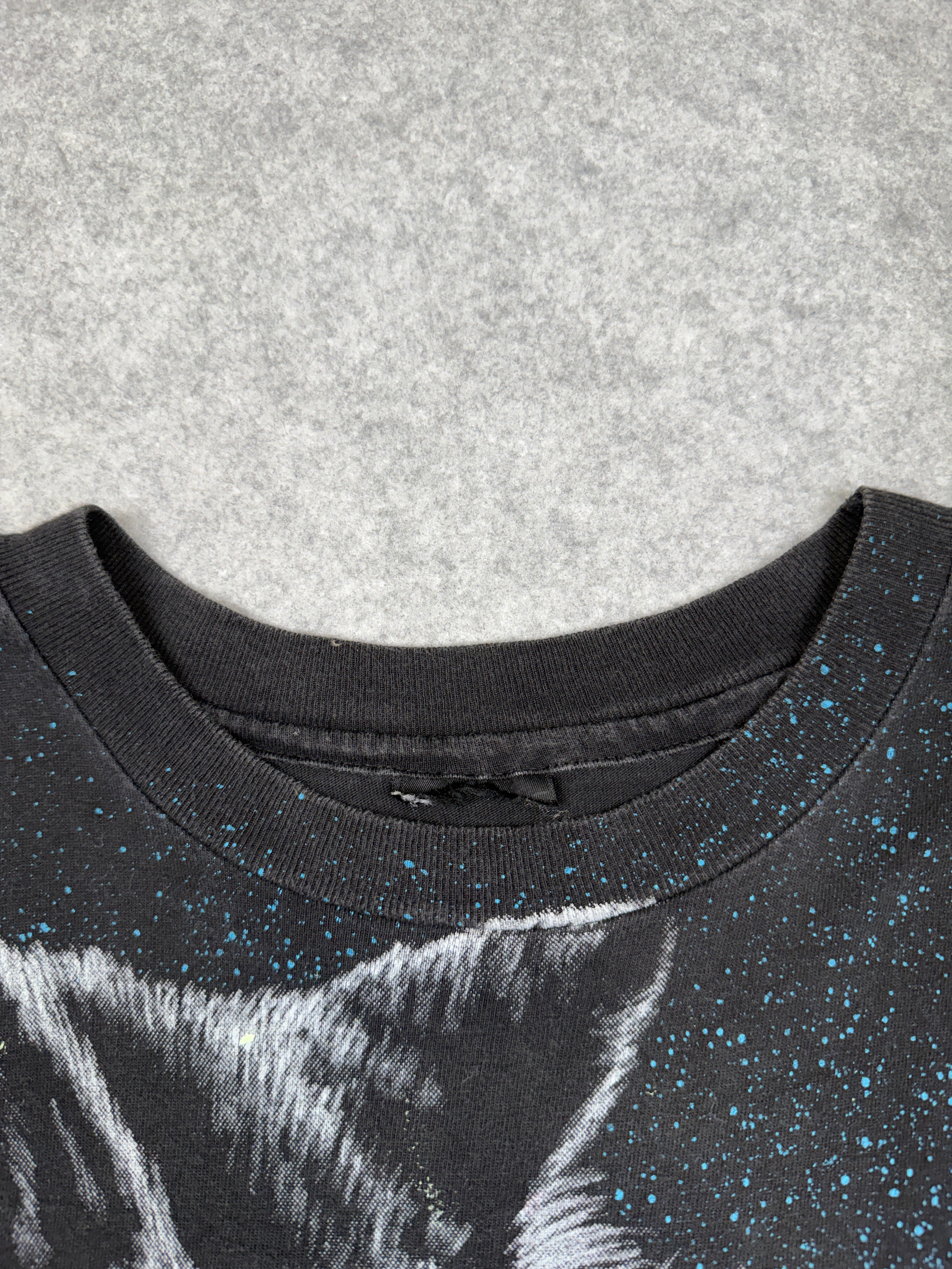 Vintage Harley Davidson Wolf AOP Tee Black