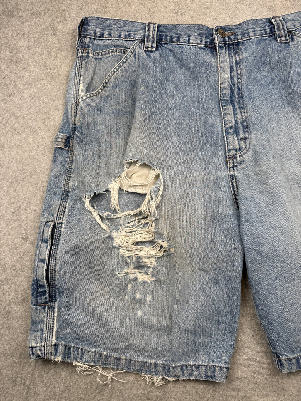 Vintage WRG Distressed Cargo Denim Shorts