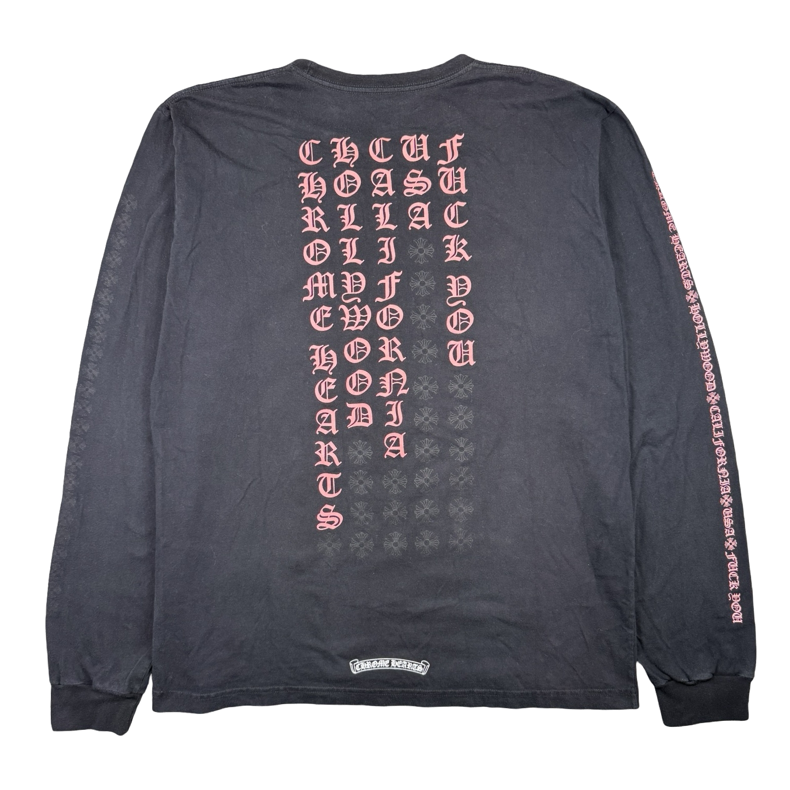 Chrome Hearts Hollywood F*CK YOU L/S Tee Black/Pink