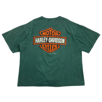 Vintage 1990s Harley Davidson Electra Glide Tee Green