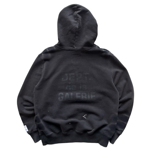 Gallery dept x Lanvin Black paint splattered hoodie | Vintage Clothing Store Canada