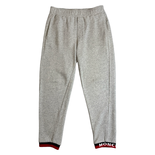 Moncler Cuff Stripe Sweatpants Grey (USED) | Vintage Clothing Store Canada