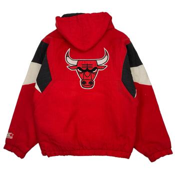 Vintage 90's Chicago Bulls Starter Hooded Jacket Red