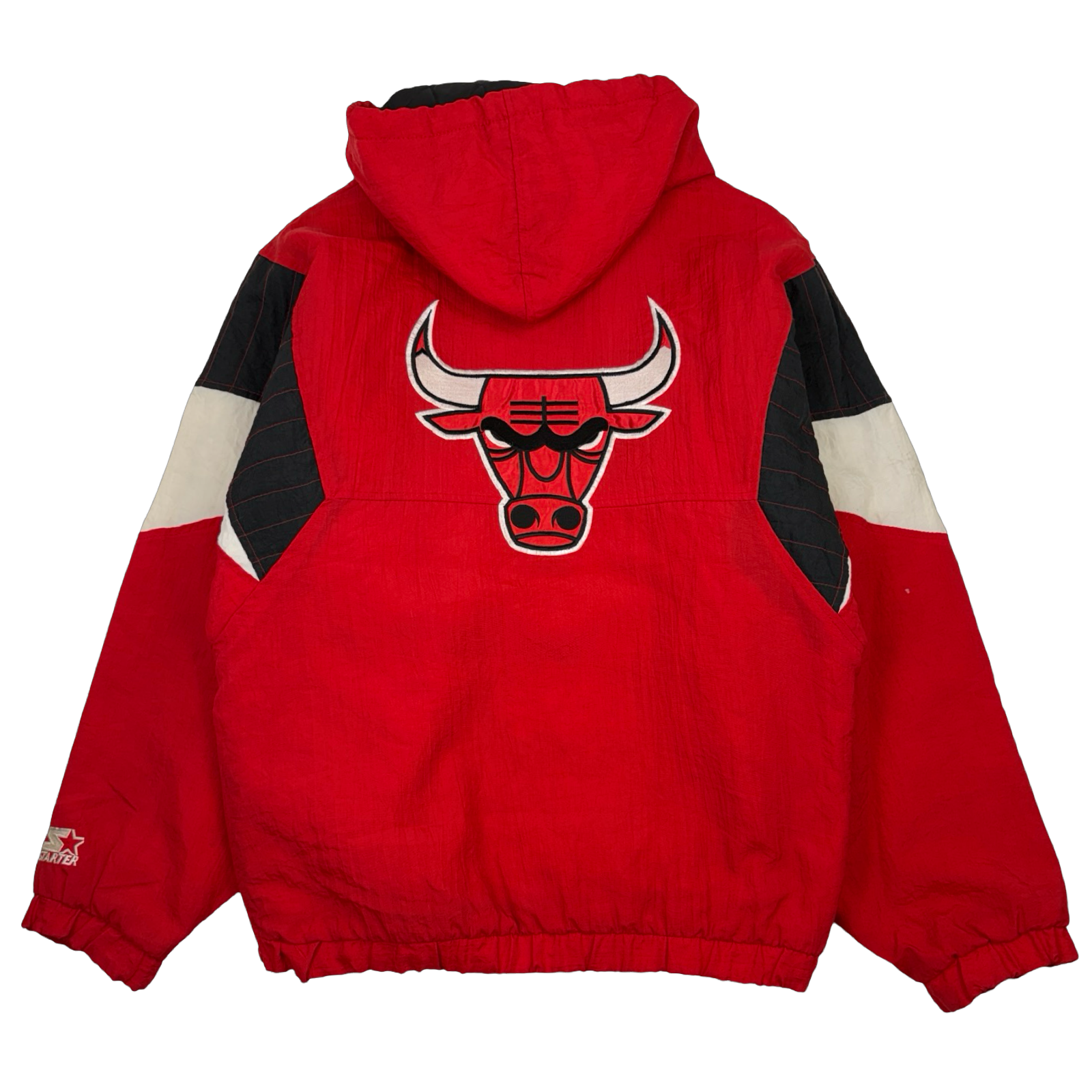 Vintage 90's Chicago Bulls Starter Hooded Jacket Red