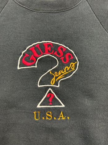 (S) Vintage Guess Jeans USA Sweatshirt Black