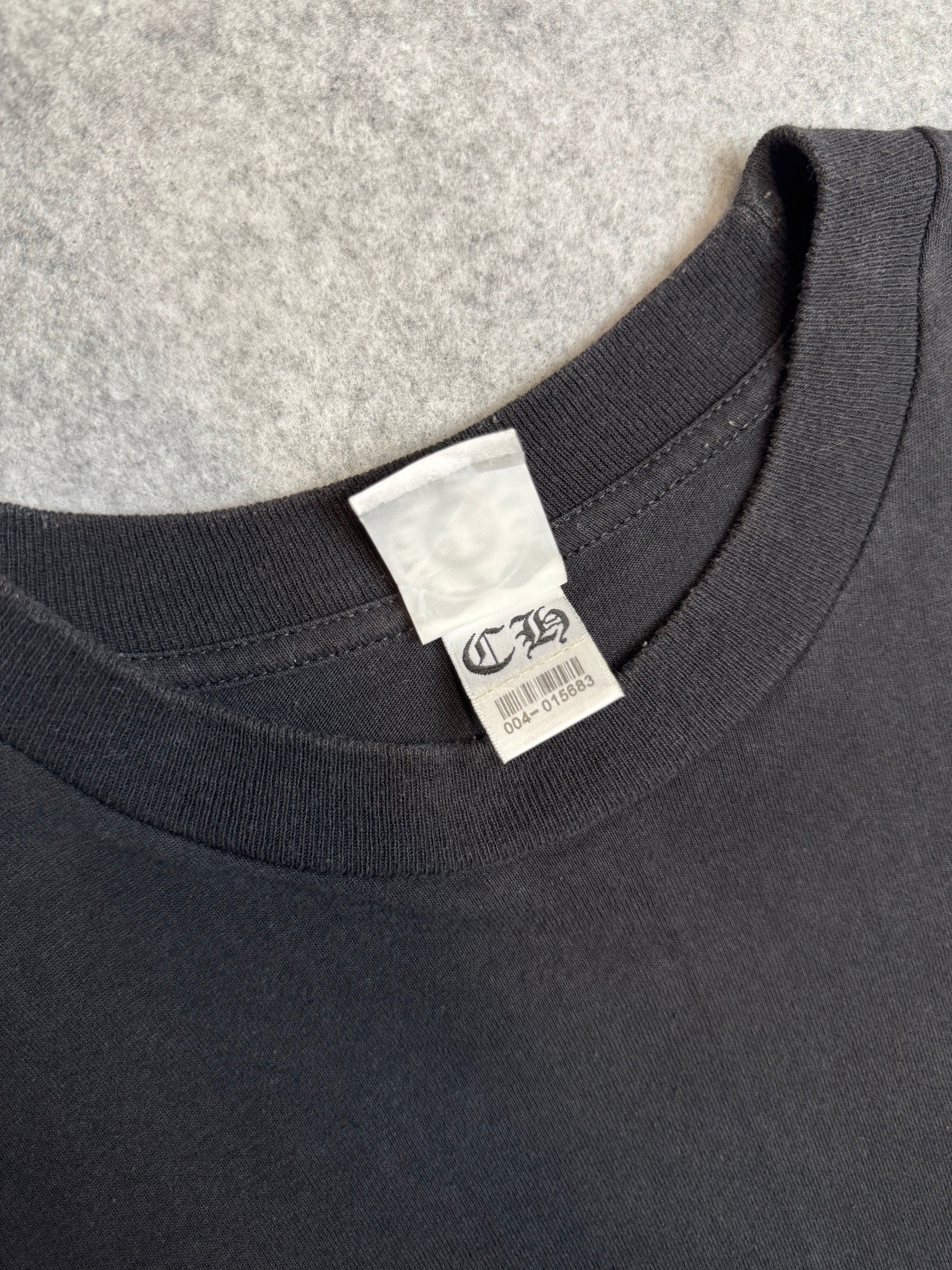 Vintage Chrome Hearts Cracked Horseshoe Pocket Tee Black/Blue