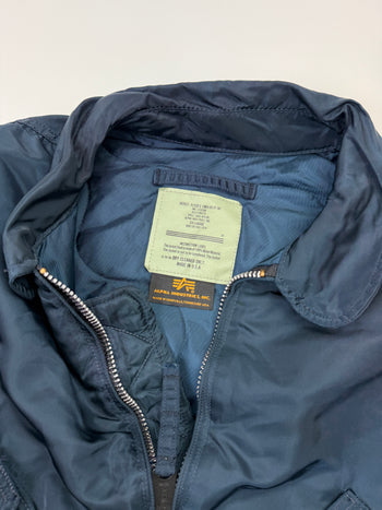 Vintage Alpha Industries Bomber Jacket Blue
