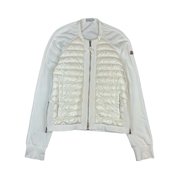 Women’s Moncler Maglia Collo Alla Coreana Semi Puff White