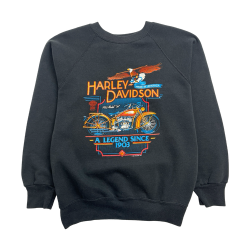 (M) Vintage '86 Harley Davidson Sweatshirt Black | Vintage Clothing Store Canada