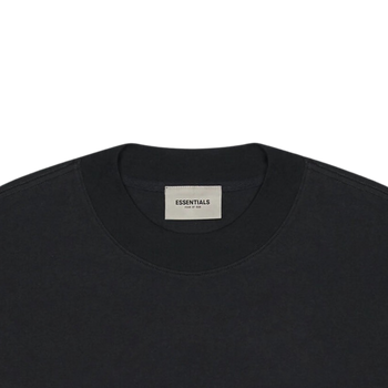 Fear Of God Essentials Boxy Long Sleeve Tee Applique Logo Black