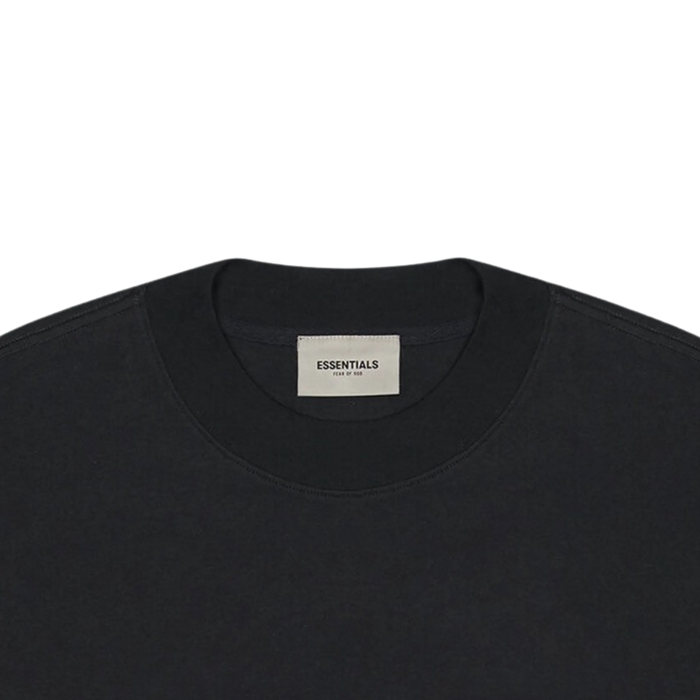 Fear Of God Essentials Boxy Long Sleeve Tee Applique Logo Black | Vitnage Clothing Store Canada