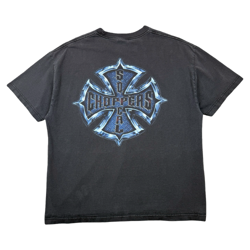 Vintage So-Cal Choppers Iron Cross Tee Black/Blue | Vintage Clothing Store Canada