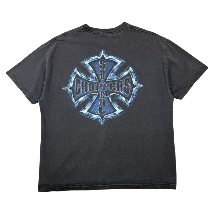 Vintage So-Cal Choppers Iron Cross Tee Black/Blue | Vitnage Clothing Store Canada