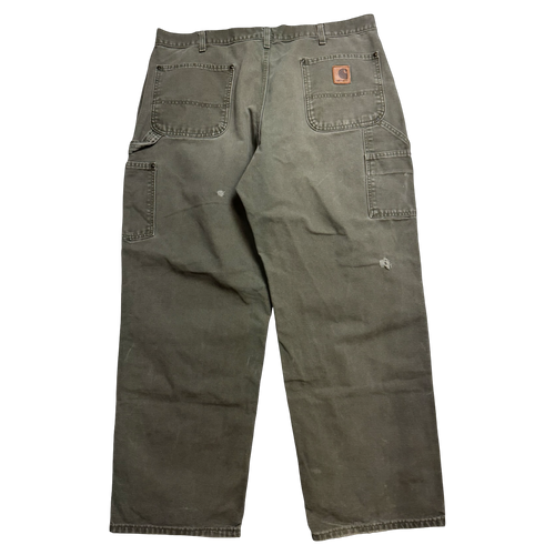 Carhartt Double Knee Carpenter Pants Olive | Vintage Clothing Store Canada