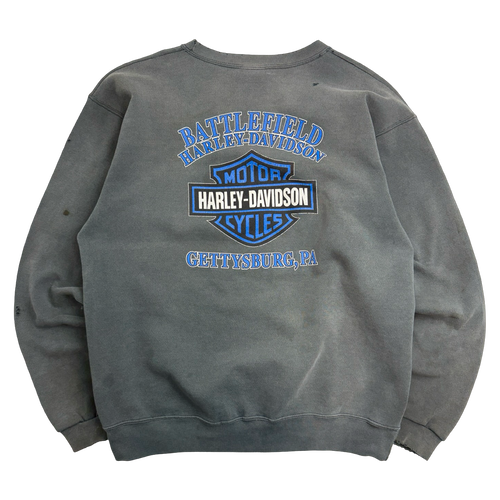 Vintage 2001 Harley Davidson Gettysburg Sweatshirt Black | Vintage Clothing Store Canada