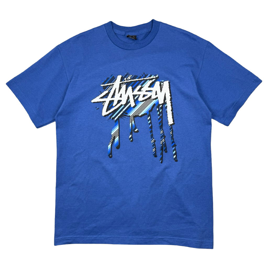 Vintage Stussy Drip Tee Blue