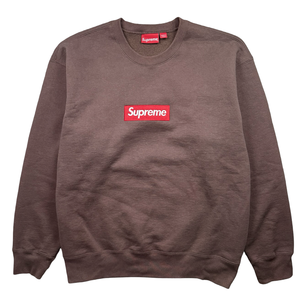 Supreme Box Logo Crewneck Brown (USED)