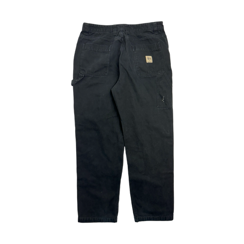 Stussy Canvas Work Double Knee Pants Black (USED) | Vintage Clothing Store Canada