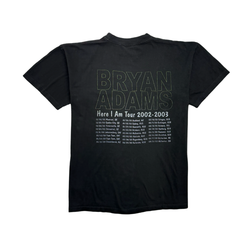 Vintage '03 Bryan Adams Here I Am Tour Tee Black | Vintage Clothing Store Canada