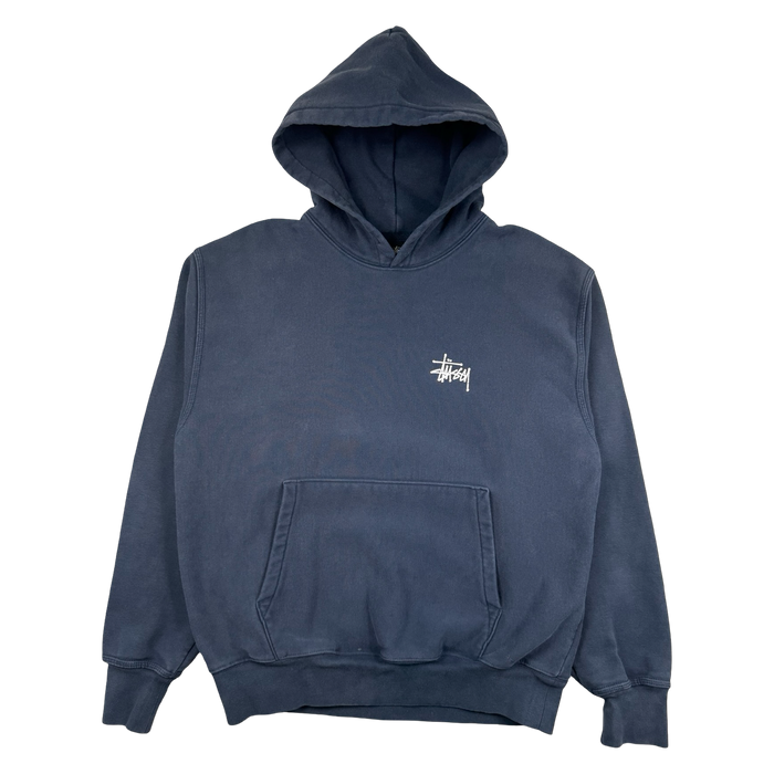 Stussy Basic Logo Hoodie Navy (USED) | Vitnage Clothing Store Canada