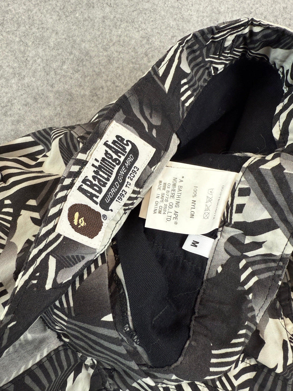 BAPE Dazzle Camo Pants Black/Grey (USED)