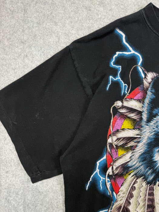 Vintage American Thunder Wolf Chief Tee Black | Vitnage Clothing Store Canada