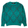 Womens Vintage Givenchy Diamonds Knit Sweater Dark Teal