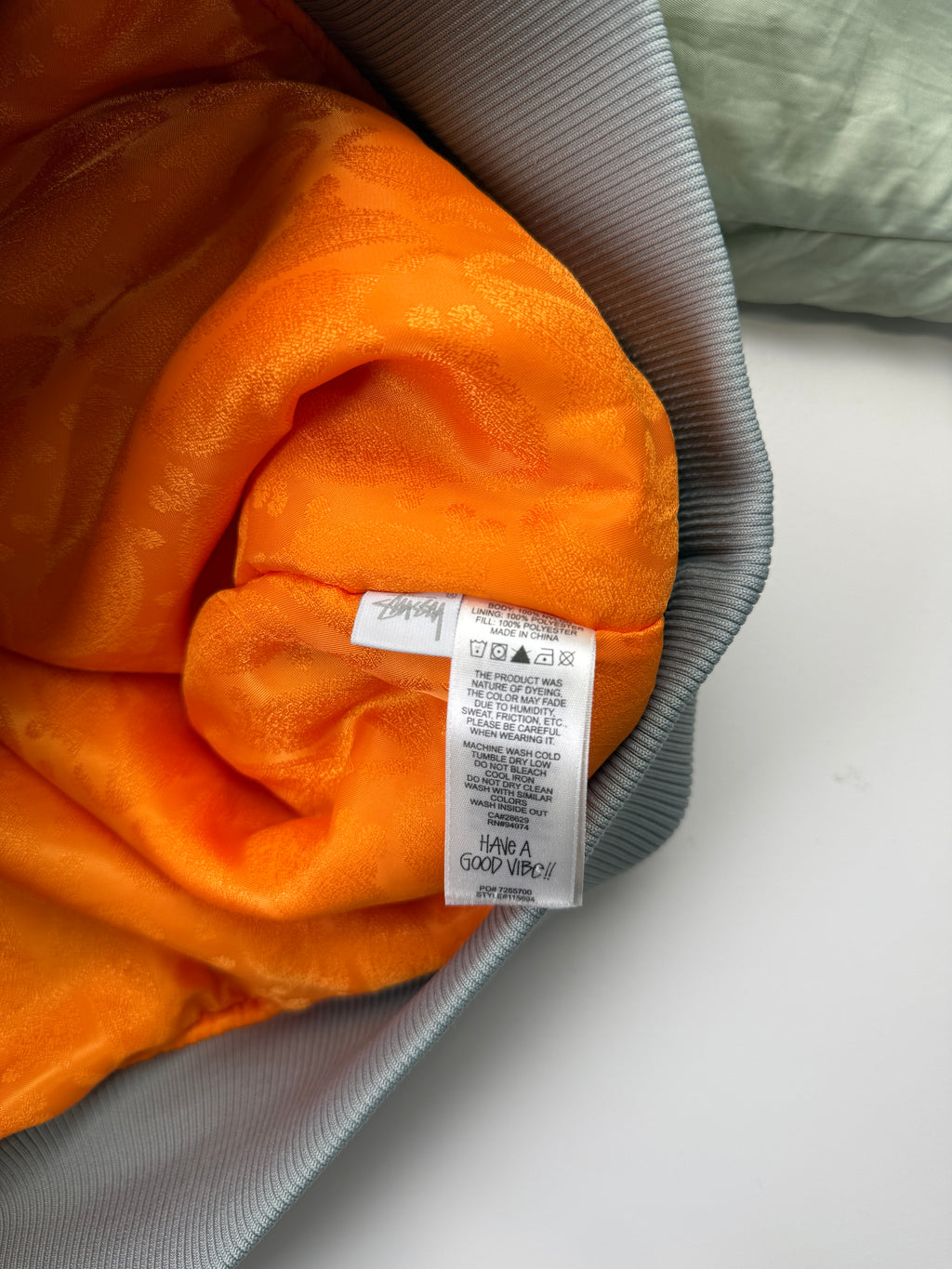 Stussy Dyed Nylon Bomber Jacket Stone (USED)