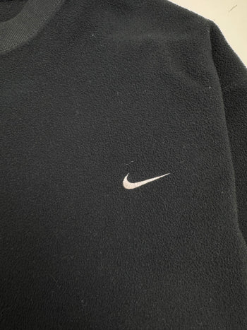 Vintage 2000s Nike Side Swoosh Fleece Sweatshirt Black